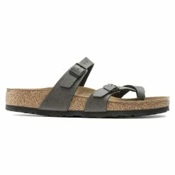 Best deal 👍 Birkenstock Mayari Birko-Flor Pull Up Anthracite ⌛ -women-sandals sale 1005023 side