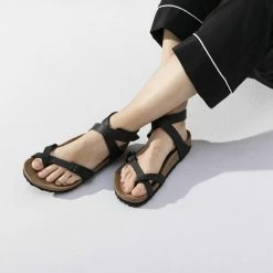 Flash Sale ✨ Birkenstock Yara Birko-Flor Black Black 👍 12 Flash Sale ✨ Birkenstock Yara Birko-Flor Black Black 👍 -women-sandals sale 1011440 f closeup f