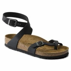 Best Sale 😍 Birkenstock Yara Oiled Leather Black 😀