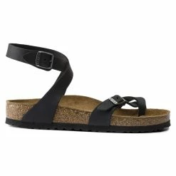 Best Sale 😍 Birkenstock Yara Oiled Leather Black 😀 -women-sandals sale 1011442 side