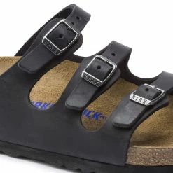 Coupon 🛒 Birkenstock Florida Oiled Leather Black 🤩 -women-sandals sale 1011445 detail 1