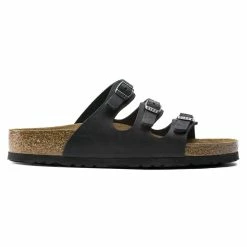Coupon 🛒 Birkenstock Florida Oiled Leather Black 🤩 -women-sandals sale 1011445 side