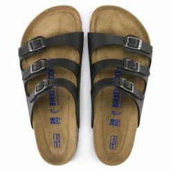 Coupon 🛒 Birkenstock Florida Oiled Leather Black 🤩 -women-sandals sale 1011445 top
