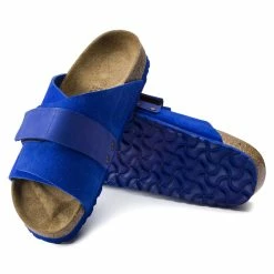 Buy 🧨 Birkenstock Kyoto Nubuck/Suede Leather Ultra Blue ⌛ -women-sandals sale 1015575 sole