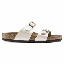 Cheapest ⭐ Birkenstock Sydney Birko-Flor Graceful Pearl White 👏 -women-sandals sale 1016171 side