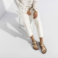 Flash Sale 😉 Birkenstock Mayari Birko-Flor Gold 😀 -women-sandals sale 1016416 f look f