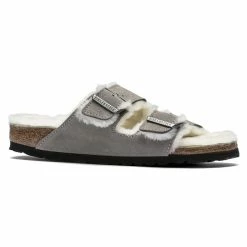 Outlet ๐ฅ Birkenstock Arizona Shearling Suede Leather Stone Coin ๐ฏ 14 Outlet ๐ฅ Birkenstock Arizona Shearling Suede Leather Stone Coin ๐ฏ -women-sandals sale 1017403 side