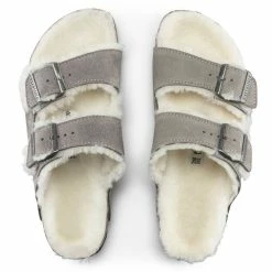 Outlet ๐ฅ Birkenstock Arizona Shearling Suede Leather Stone Coin ๐ฏ 12 Outlet ๐ฅ Birkenstock Arizona Shearling Suede Leather Stone Coin ๐ฏ -women-sandals sale 1017403 top
