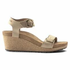 Best deal ⭐ Papillio Soley Ring-Buckle Nubuck Leather Sandcastle 🎉 -women-sandals sale 1018421 side