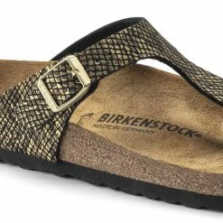 Brand new 👏 Birkenstock Gizeh Micro Fibre Shiny Python Black 🤩 -women-sandals sale 1018464 detail 1
