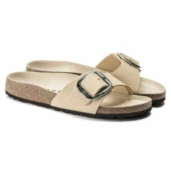 Deals ❤️ Birkenstock Madrid Big Buckle Nubuck Leather Almond 🔔 -women-sandals sale 1018654 pair