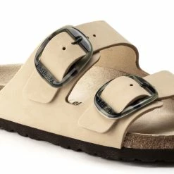 Cheapest 🛒 Birkenstock Arizona Big Buckle Nubuck Leather Almond 😀 -women-sandals sale 1018674 detail 1