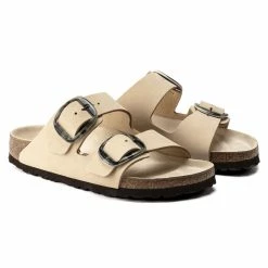 Cheapest 🛒 Birkenstock Arizona Big Buckle Nubuck Leather Almond 😀 -women-sandals sale 1018674 pair