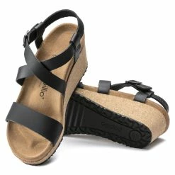 Best Sale 🛒 Papillio Sibyl Ring-Buckle Natural Leather Black Black 🥰 -women-sandals sale 1018677 sole
