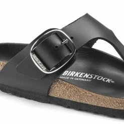 Flash Sale 😉 Birkenstock Gizeh Big Buckle Oiled Leather Black 🥰 -women-sandals sale 1018776 detail 1