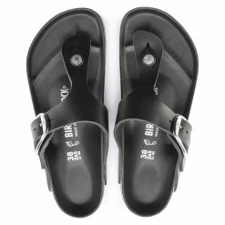 Flash Sale 😉 Birkenstock Gizeh Big Buckle Oiled Leather Black 🥰 -women-sandals sale 1018776 top