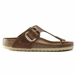 Budget 🎁 Birkenstock Gizeh Big Buckle Oiled Leather Cognac 💯 -women-sandals sale 1018785 side
