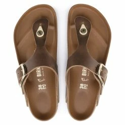 Budget 🎁 Birkenstock Gizeh Big Buckle Oiled Leather Cognac 💯 -women-sandals sale 1018785 top