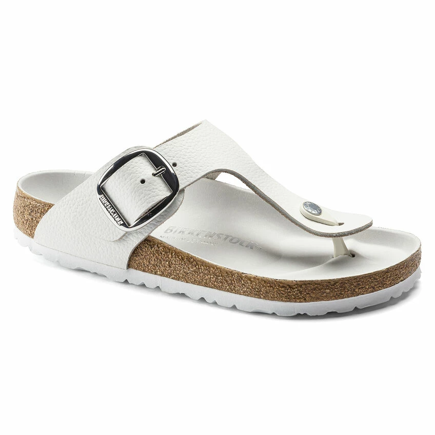 Budget ✔️ Birkenstock Gizeh Big Buckle Natural Leather White ❤️ 1 Budget ✔️ Birkenstock Gizeh Big Buckle Natural Leather White ❤️