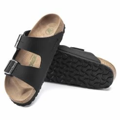 Best Pirce 🎁 Birkenstock Arizona Birko-Flor Nubuck Black ⌛ -women-sandals sale 1019115 sole