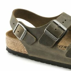 Top 10 🥰 Birkenstock Milano BS Oiled Leather Faded Khaki 🧨 -women-sandals sale 1019336 detail 1