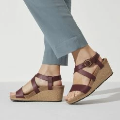 Promo ⭐ Papillio Sibyl Natural Leather Wine ✨ -women-sandals sale 1020015 f closeup f
