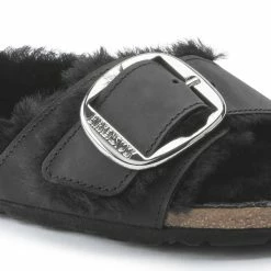 Discount 🤩 Birkenstock Madrid Big Buckle Oiled Leather Black 🥰 -women-sandals sale 1020136 detail 1