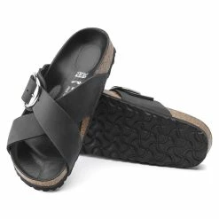 Top 10 ✔️ Birkenstock Siena Big Buckle Oiled Leather Black 😍 -women-sandals sale 1020156 sole