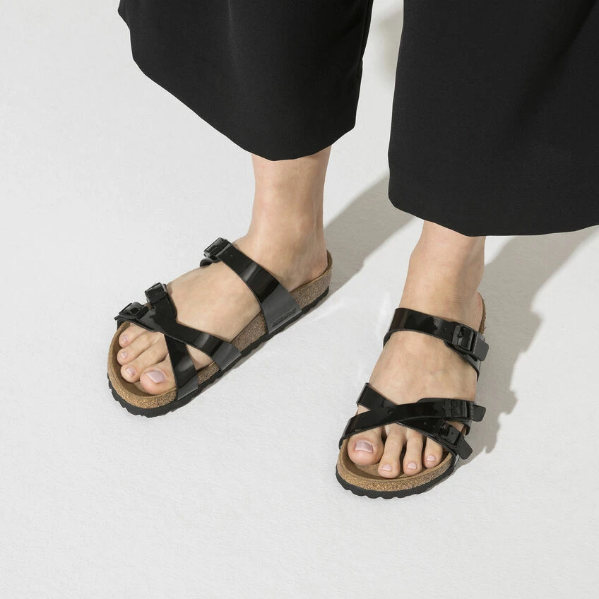 Hot Sale 🔥 Birkenstock Franca Birko-Flor Patent Patent Black Patent Black ⭐ 4 Hot Sale 🔥 Birkenstock Franca Birko-Flor Patent Patent Black Patent Black ⭐ - Image 4