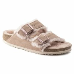 Hot Sale 🎉 Birkenstock Arizona Shearling Suede Leather Light Rose 🥰