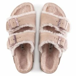 Hot Sale 🎉 Birkenstock Arizona Shearling Suede Leather Light Rose 🥰 -women-sandals sale 1020389 top