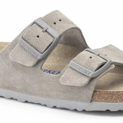 New 👏 Birkenstock Arizona Suede Leather Stone Coin 🌟 -women-sandals sale 1020507 detail 1