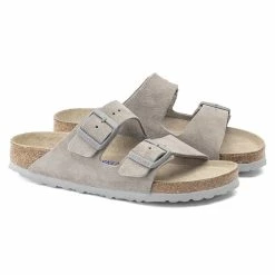New 👏 Birkenstock Arizona Suede Leather Stone Coin 🌟 -women-sandals sale 1020507 pair
