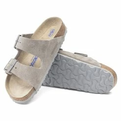 New 👏 Birkenstock Arizona Suede Leather Stone Coin 🌟 -women-sandals sale 1020507 sole