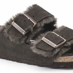 Wholesale 🎁 Birkenstock Arizona Shearling Suede Leather Mocha 👍 -women-sandals sale 1020528 detail 1