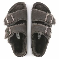 Wholesale 🎁 Birkenstock Arizona Shearling Suede Leather Mocha 👍 -women-sandals sale 1020528 top