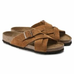 Wholesale 🧨 Birkenstock Lugano Suede Leather Mink ❤️ -women-sandals sale 1020931 pair