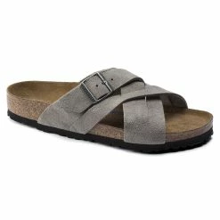 Cheapest ✔️ Birkenstock Lugano Suede Leather Stone Coin ❤️
