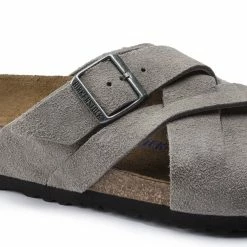 Cheapest ✔️ Birkenstock Lugano Suede Leather Stone Coin ❤️ 15 Cheapest ✔️ Birkenstock Lugano Suede Leather Stone Coin ❤️ -women-sandals sale 1020932 detail 1