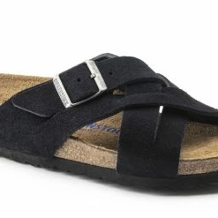 Best deal 🌟 Birkenstock Lugano Suede Leather Midnight 🎉 -women-sandals sale 1020936 detail 1