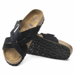 Best deal 🌟 Birkenstock Lugano Suede Leather Midnight 🎉 -women-sandals sale 1020936 sole
