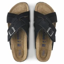 Best deal 🌟 Birkenstock Lugano Suede Leather Midnight 🎉 -women-sandals sale 1020936 top