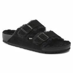 Brand new ๐ฅ Birkenstock Arizona Shearling Suede Leather Black ๐