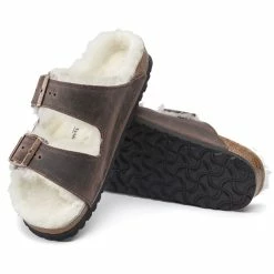 Hot Sale 🎁 Birkenstock Arizona Shearling Oiled Leather Habana 🛒 -women-sandals sale 1021049 sole