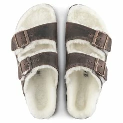 Hot Sale 🎁 Birkenstock Arizona Shearling Oiled Leather Habana 🛒 -women-sandals sale 1021049 top