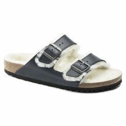 Brand new π Birkenstock Arizona Shearling Oiled Leather Navy β€οΈ