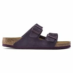 Flash Sale ❤️ Birkenstock Arizona Suede Leather Wine 😉 -women-sandals sale 1021195 side