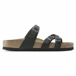 Discount ๐ Birkenstock Franca Oiled Leather Black ๐ 16 Discount ๐ Birkenstock Franca Oiled Leather Black ๐ -women-sandals sale 1021203 side