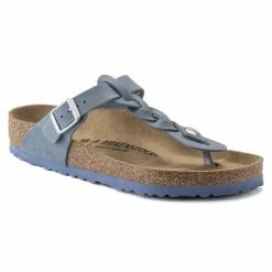 Wholesale 😉 Birkenstock Gizeh Oiled Leather Dusty Blue 🤩