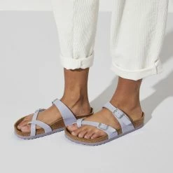 Best Pirce 🔔 Birkenstock Mayari Birko-Flor Patent Purple Fog Purple Fog 🎉 -women-sandals sale 1021441 f closeup f